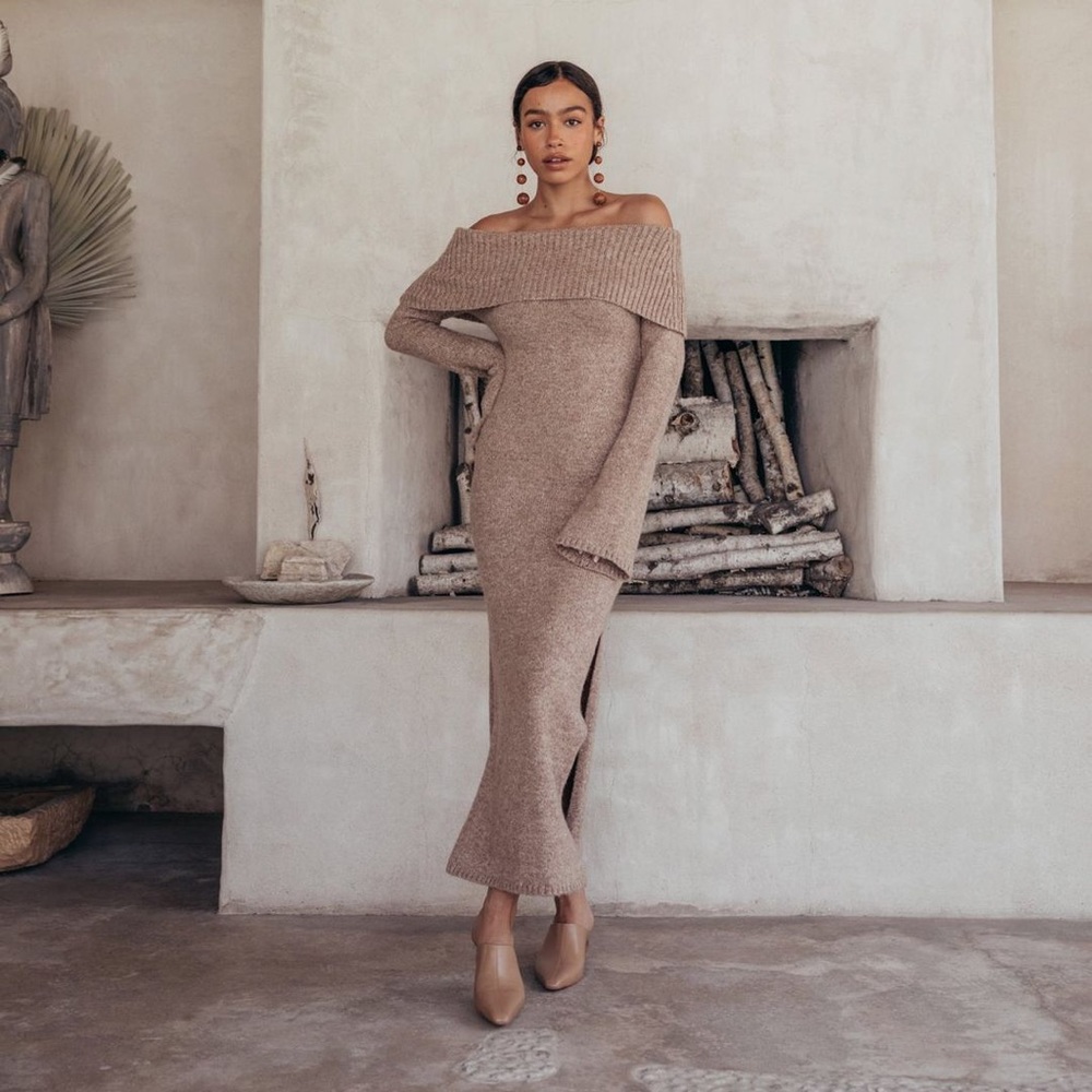 Cult Gaia Mariel Knit Dress In Ash